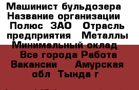 Машинист бульдозера › Название организации ­ Полюс, ЗАО › Отрасль предприятия ­ Металлы › Минимальный оклад ­ 1 - Все города Работа » Вакансии   . Амурская обл.,Тында г.